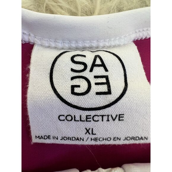 SAGE COLLECTIVE Hot Pink 1/4 Zip Tennis Athletic Tank Mini Dress Size XL Sporty - Picture 7 of 11